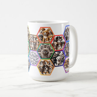 Paws and Whiskers Collage: een symfonie van harige Koffiemok