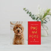 Paws Baisers Foil Carte postale de la Saint-Valent (Debout devant)