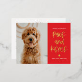Paws Baisers Foil Carte postale de la Saint-Valent (Recto/Verso)