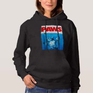 Paws Cat and Mouse Top, Cute Funny Cat Lover Parod Hoodie