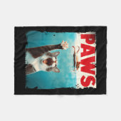 Paws Cat Mouse Parodie Cat Shark Chasing Muis Kitt Fleece Deken (Voorkant (Horizontaal))