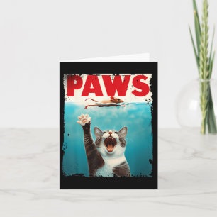 Paws Cat Mouse Parodie Cat Shark Chasing Muis Kitt Kaart