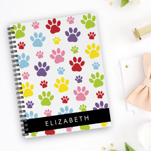 Paws Colorés, Motif Paw, Paws Chiens, Votre Nom