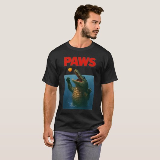 PAWS Crocodile Parody – Funny Movie Spoof Design T-shirt (Voorkant volledig)