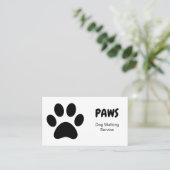 Paws Dog Walking Visitekaartje (Staand voorkant)