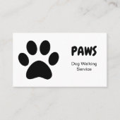 Paws Dog Walking Visitekaartje (Voorkant)