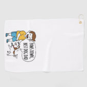 Paws Down Best Dog Dad Vaderdag Golfhanddoek (Horizontaal)