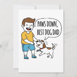 Paws Down, de beste Vaderdag van de hondenvader Kaart