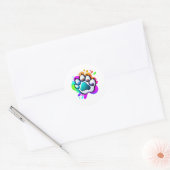 Paws Emoji Kleurrijke Splash Sticker (Envelop)