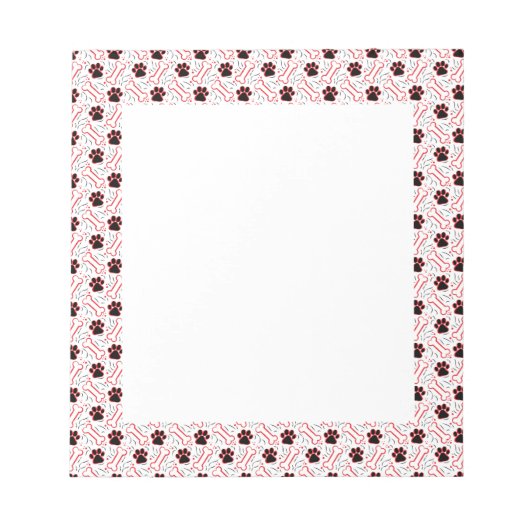 Paws en Botten Funny Design for Hondenliefhebbers Notitieblok (Voorkant)