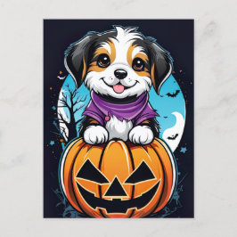 Paws en pompoenen, Leuke Halloween Briefkaart