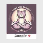Paws en Reflect Yoga Kat Vinyl Mindful Kat Sticker (Vel)
