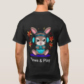 Paws en spelen Bunny | T-Shirt (Achterkant)