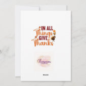 Paws et Merci : Cartes d'Action de grâce (Dos)