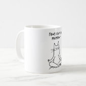 Paws for a Moment – Meditating Cat Funny Mug (Devant gauche)