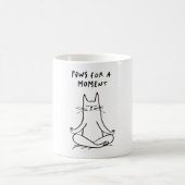 Paws for a Moment – Meditating Cat Funny Mug (Centre)