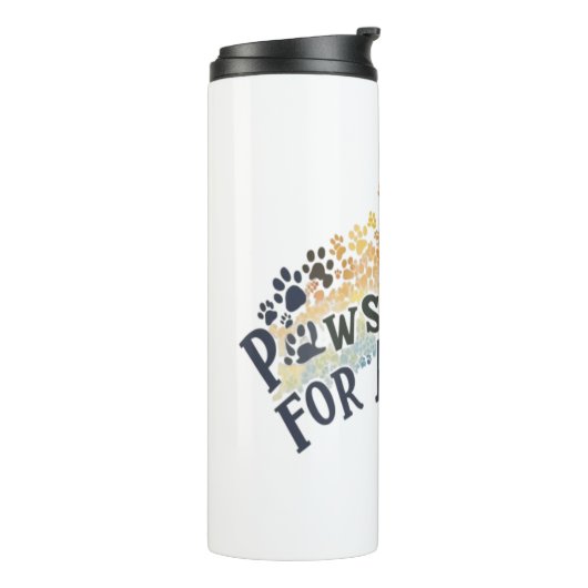 Paws for All – Rainbow Paw Print Unity  Thermosbeker (Gedraaid links)