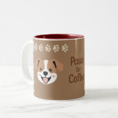 Paws for Coffee Two-Tone Coffee Mug (Devant gauche)