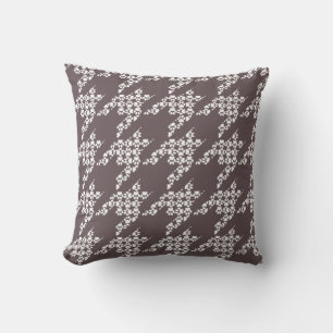 Paws-for-Décor Houndstooth Pillow (Mocha) Kussen