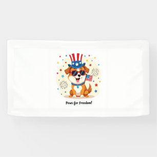 Paws for Freedom Banner - Schattigee Patriottische