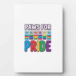 Paws for Pride Regenboog Pootafdruk Huisdier Liefh Fotoplaat