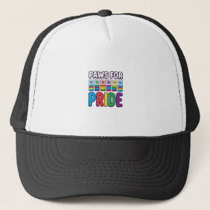 Paws for Pride Regenboog Pootafdruk Huisdier Liefh Trucker Pet