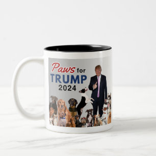 "Paws for Trump" tweekleurige koffie Mok Trump 202