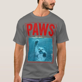 PAWS Funny Cat Kitten voor haaien en katten T-shirt