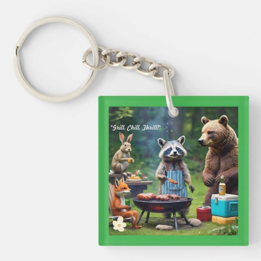 "Paws & Grill" Sleutelhanger (Voorkant)