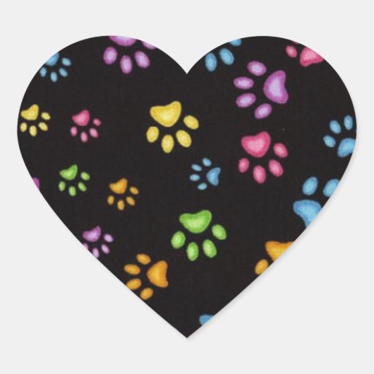 Paws Hart Sticker (Voorkant)