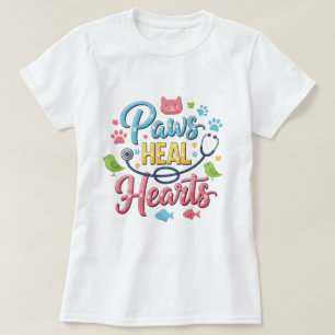 Paws Heal Hearts Veterinaire T-Shirt