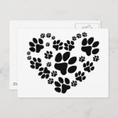 Paws Heart Briefkaart (Voorkant / Achterkant)