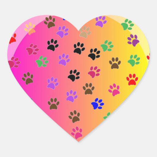 Paws Heart Sticker (Voorkant)