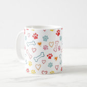 Paws & Hearts Patroon Koffiemok (Voorkant links)