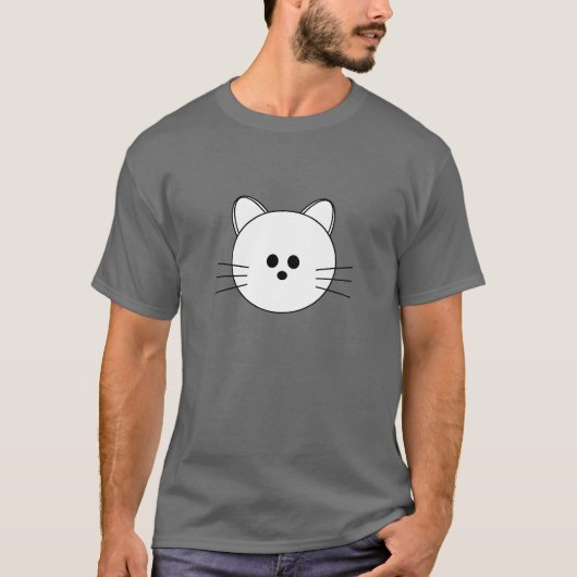 Paws Here "Kitty" T-Shirt Basique Foncé (Devant)