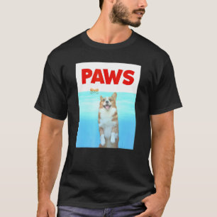 Paws Hond Parodie 80s Corgi Haai Hond T-shirt