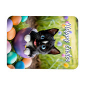 Paws in a Pod: Felini's Ei-ster Gezellig Nest Magneet (Horizontaal)