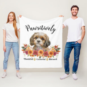 Paws-itief Dankbaar Gezegend Mooie Hond Fleece Deken