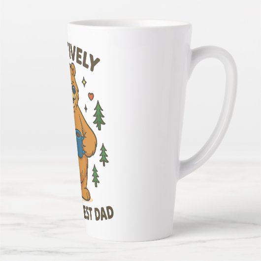 Paws-itief het grootste vader Beer Latte Mok (Rechts)