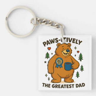 Paws-itief het grootste vader Beer Sleutelhanger