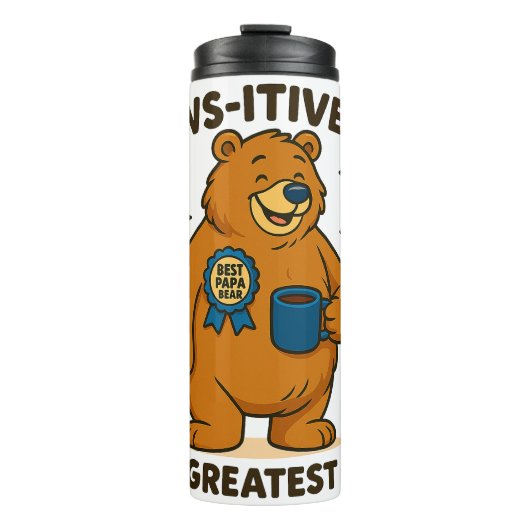 Paws-itief het grootste vader Beer Thermosbeker (Voorkant)