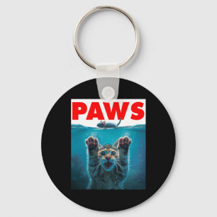 Paws kat en muis parodie humoristische kitten acht sleutelhanger
