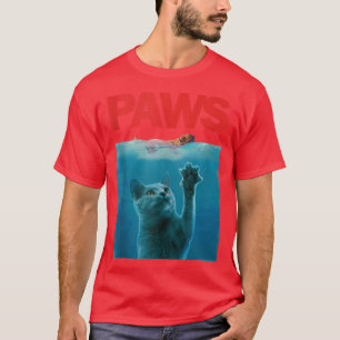 Paws Kitten Meow Parody Funny Cat Lover T-shirt