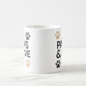 "PAWS & LOVE" Pet Lover Mug | Minimalist Dog Koffiemok (Center)