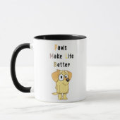 Paws Make Life Better Mug – Cute Dog Illustration Mok (Links)