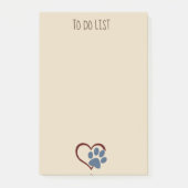 Paws n' Hearts Post-it® notes 4 x 6 (Voorkant)