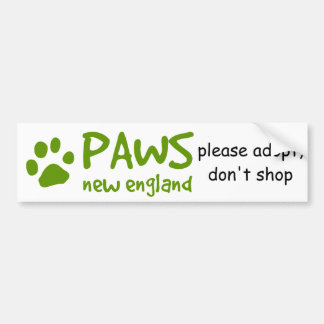 PAWS, neem je aan om geen bumpersticker te kopen