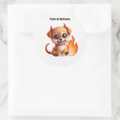 Paws of Darkness Fire Dog Sticker (Tas)