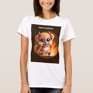 Paws of Darkness Fire Glow Dog T-Shirt – Dark