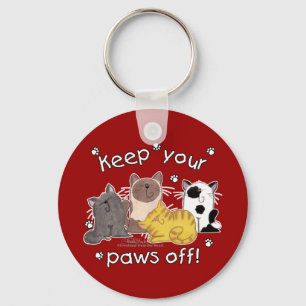 Paws Off! (Katten) Sleutelhanger